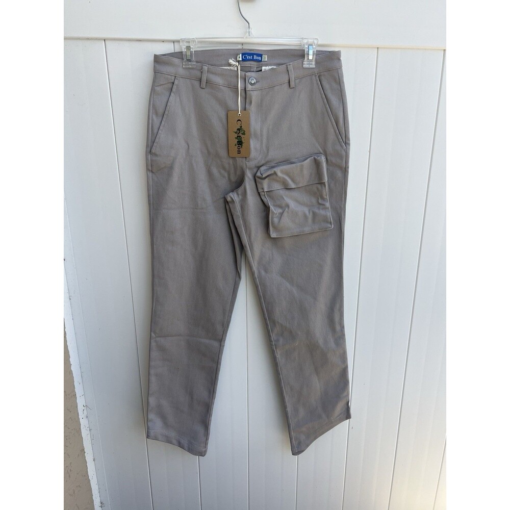 C'est Bon Work Pants Size Medium 32x31 Gray New With Tags